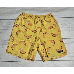 Patagonia Baggies Shorts Cantaloupe Pattern Yellow Nylon Size XS Hiking